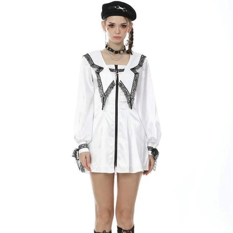 Damen-Hemdkleider mit JK-Revers, Abschlusskleid