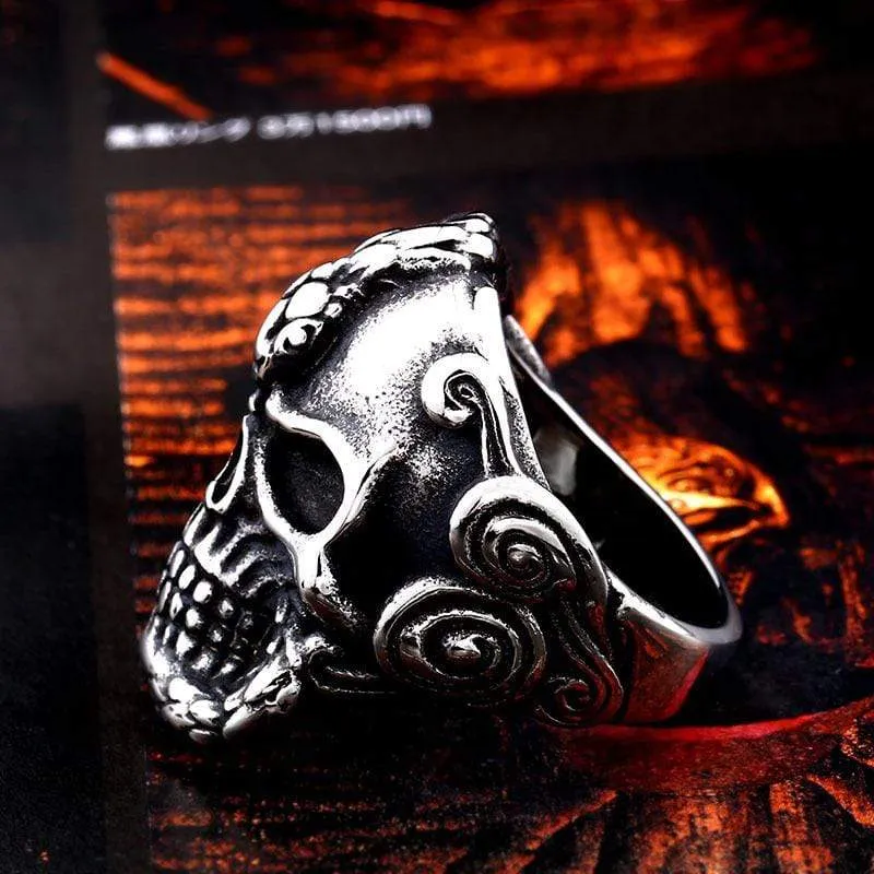Gothic Punk Totenkopf Ring für Herren
