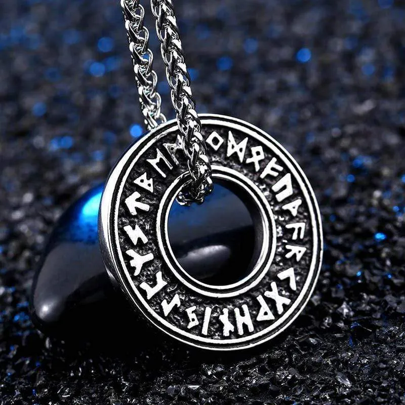 Punk-Buchstaben-Ring-Halskette für Herren