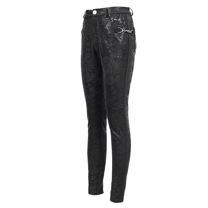 Damen Gothic Dendritic Pattern Slim Fit Hose