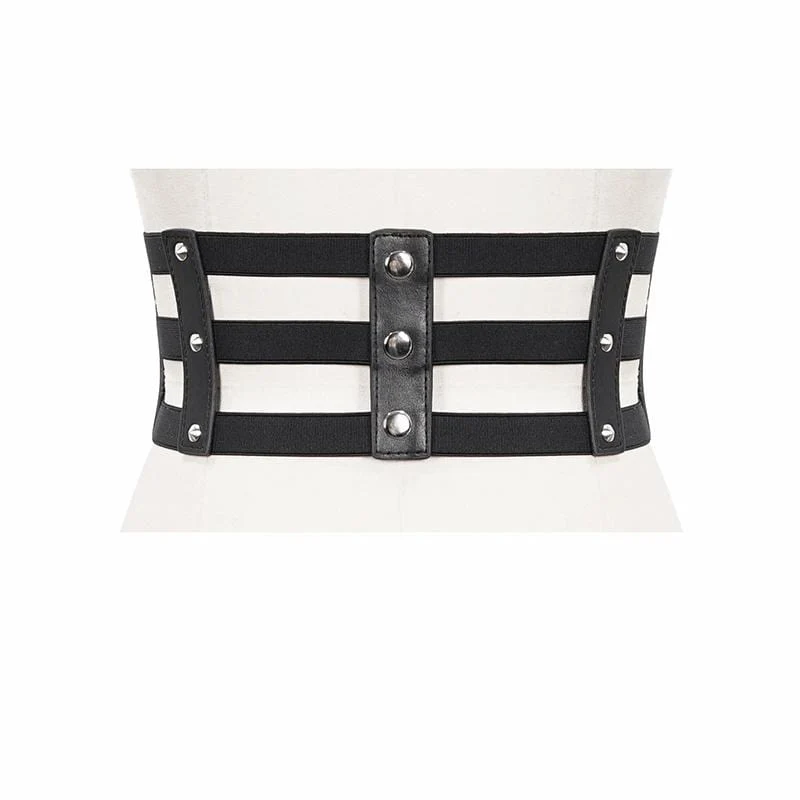 Gothic Cutout Schnallen für Damen Kunstledergürtel