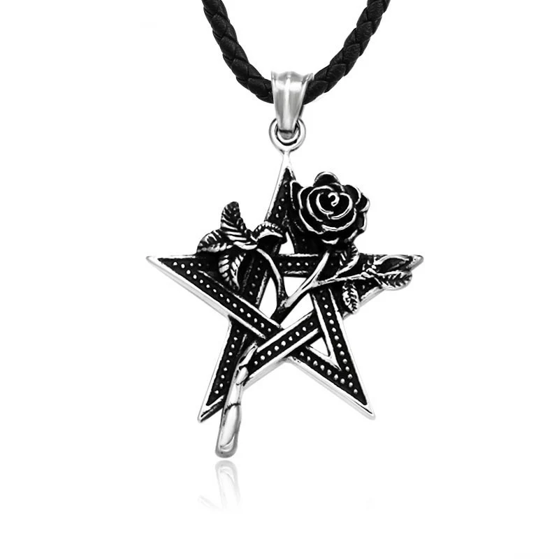 Punkrosen-Halskette für Herren