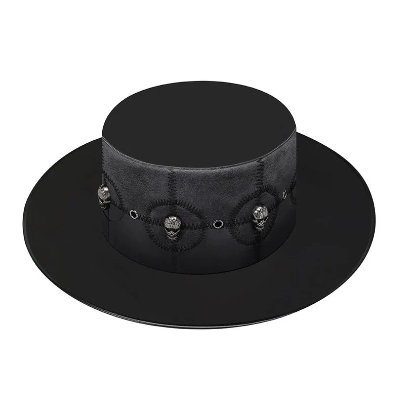 Herren Steampunk Naht-Totenkopf-Hut