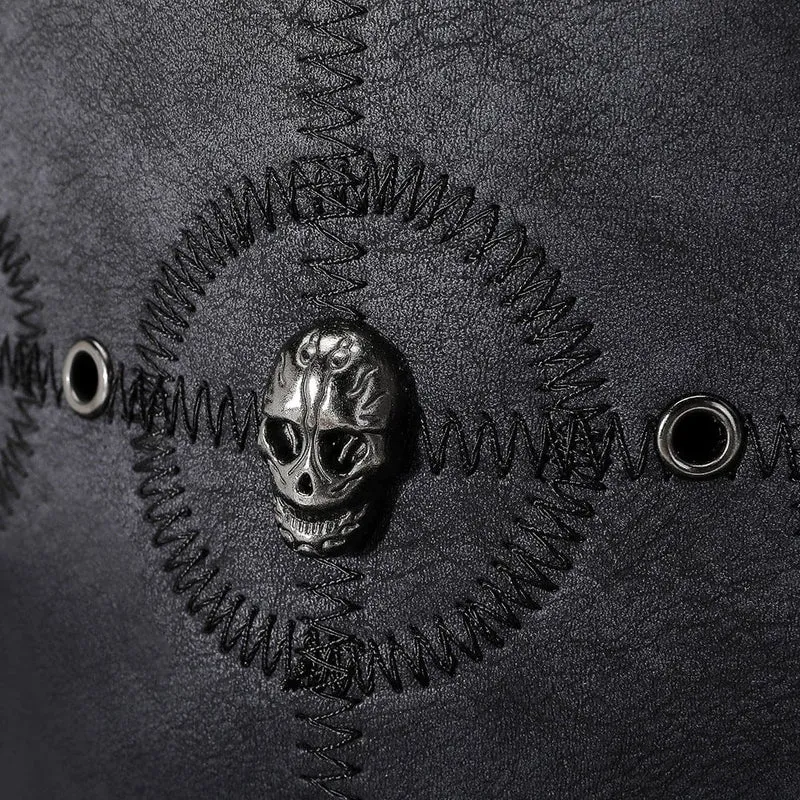 Herren Steampunk Naht-Totenkopf-Hut