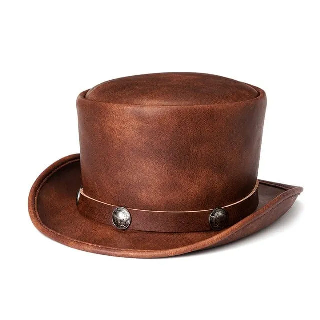 Steampunk-Abzeichen-Spleiß-Hut für Herren