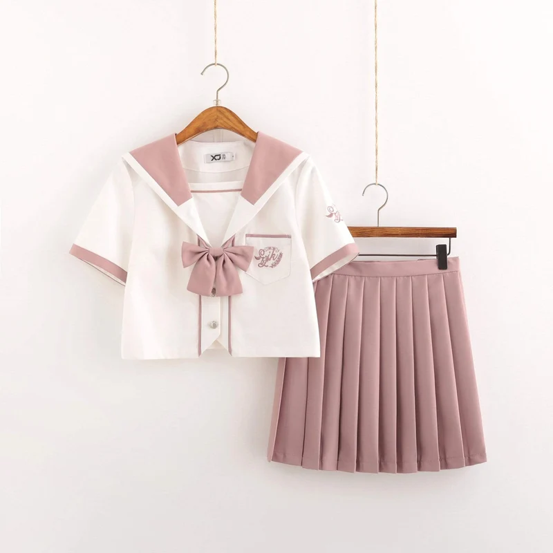 Frauen Kurzarm JK Uniform Japanische High School Uniform Mädchen Student Sailor Anzüge