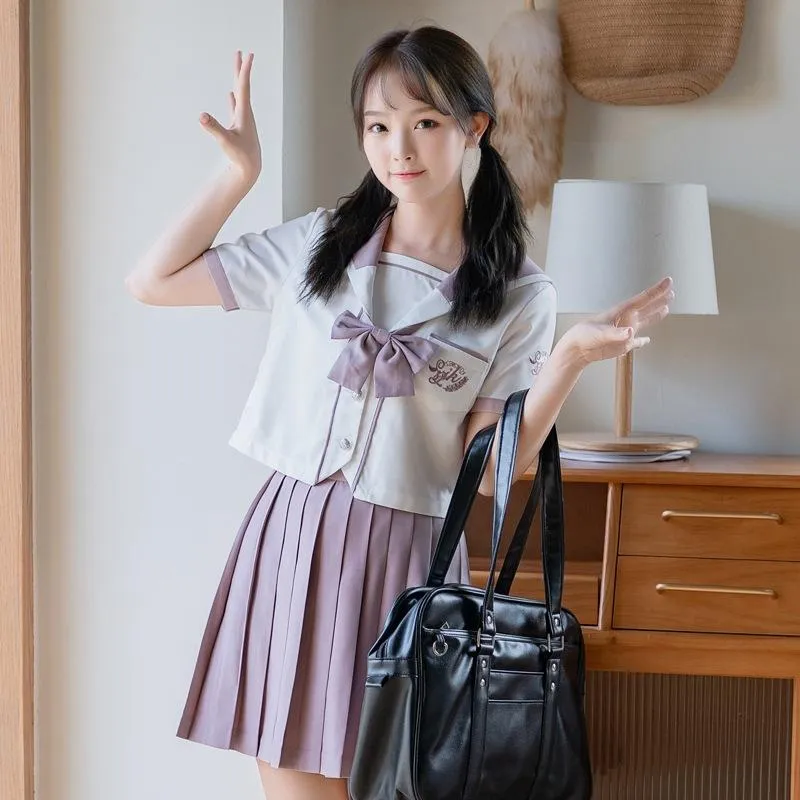 Frauen Kurzarm JK Uniform Japanische High School Uniform Mädchen Student Sailor Anzüge