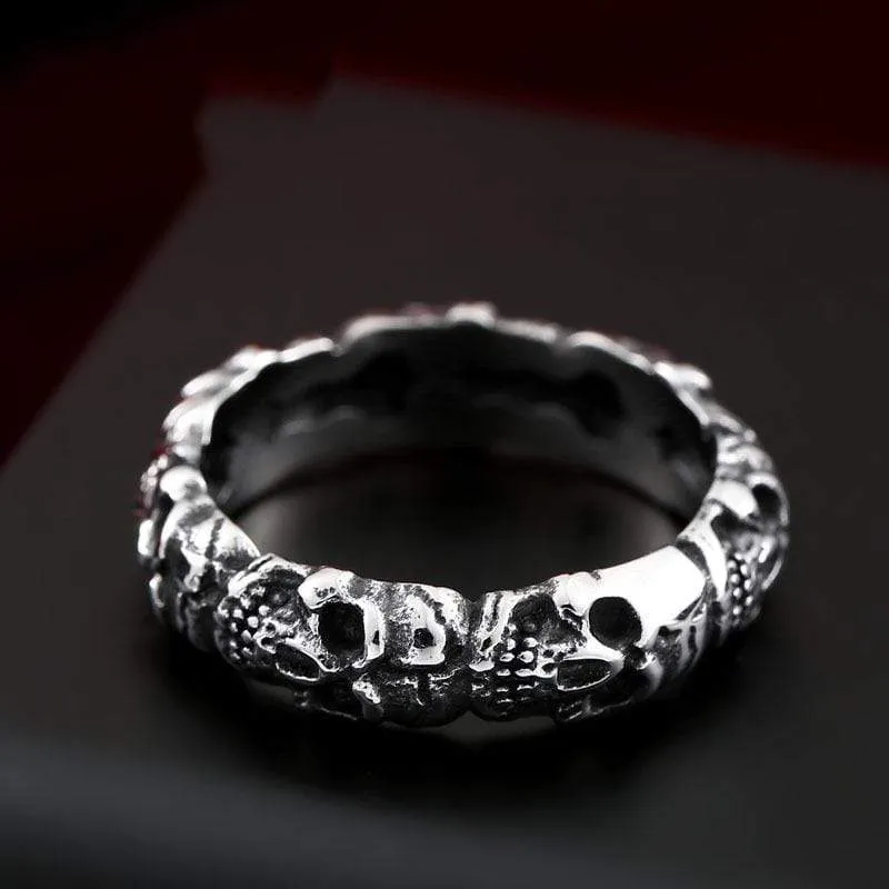 Herren Punk Skulls Ringe