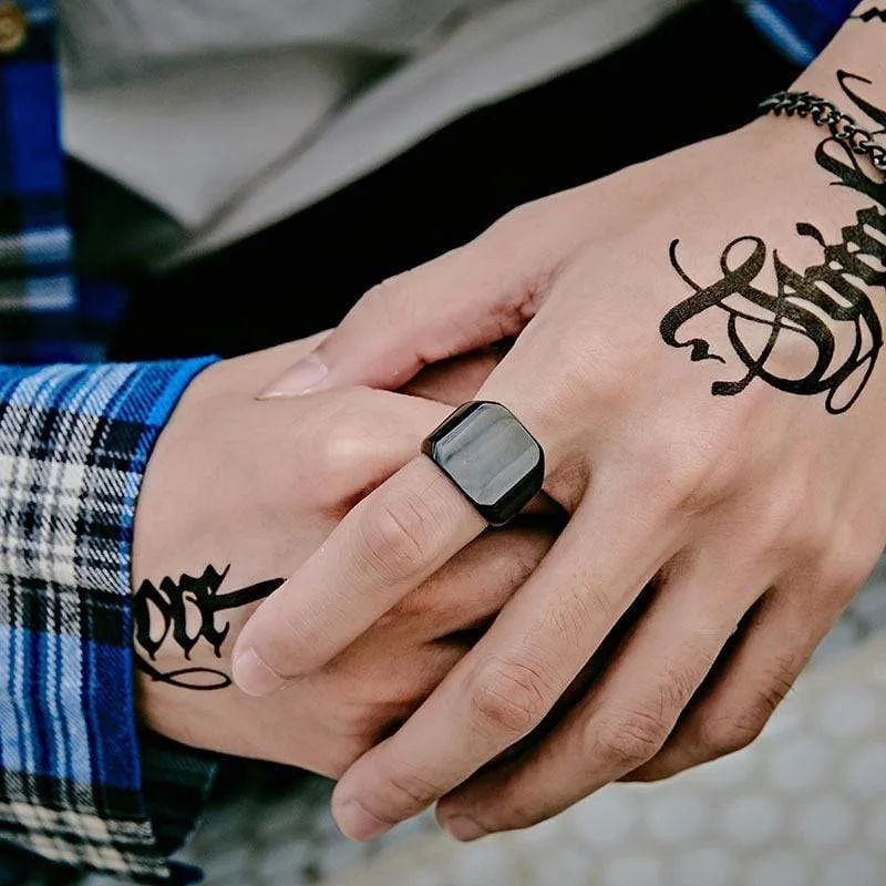 Punk Pure Color Ringe für Herren