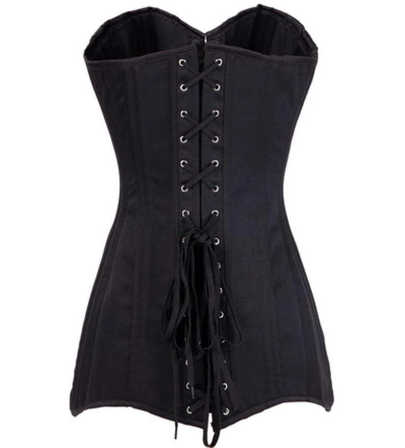 Frauen Gothic Pure Color Overbust Korsetts