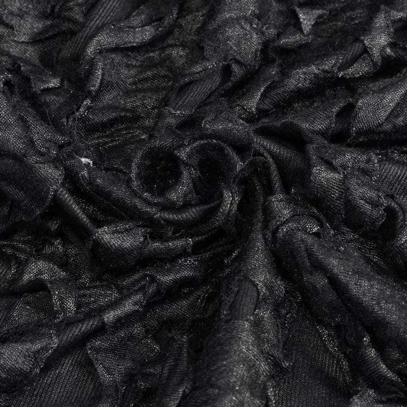 Damen Gothic unregelmäßiger zerrissener schwarzer Rock