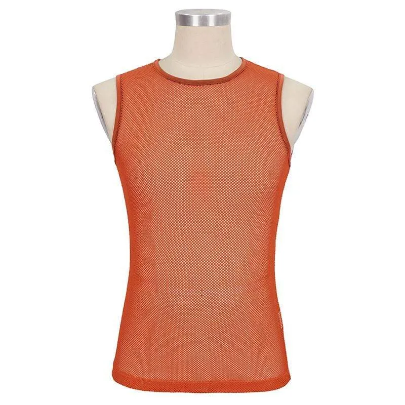 Gothic-Tanktops aus transparentem Netz für Herren