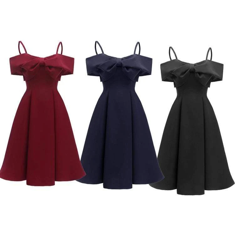 Damen Bowknot Slip Kleider Brautjungfernkleider