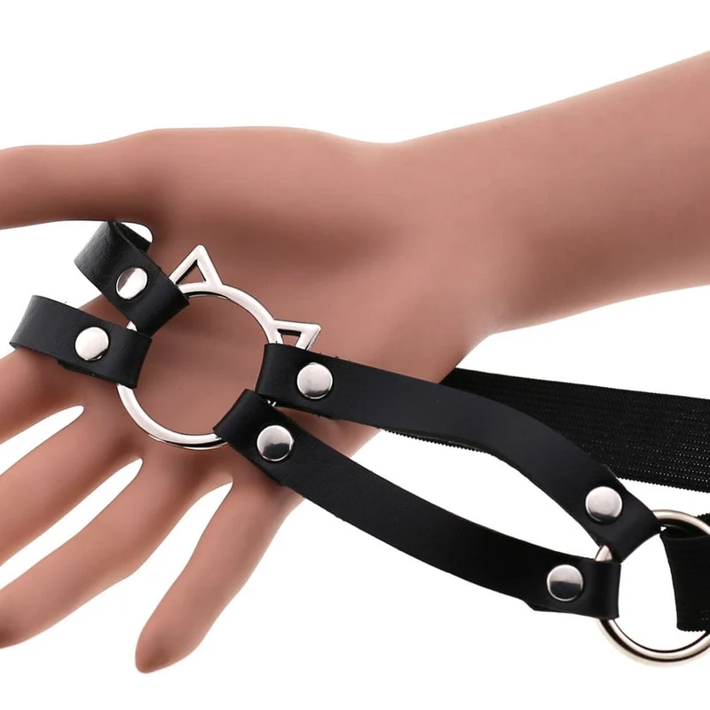 Damen Punk Cat Bistratal Strumpfband