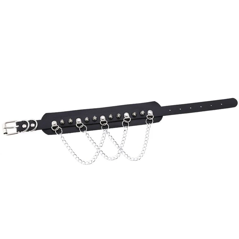Damen Punk Nieten Kettenhalsband