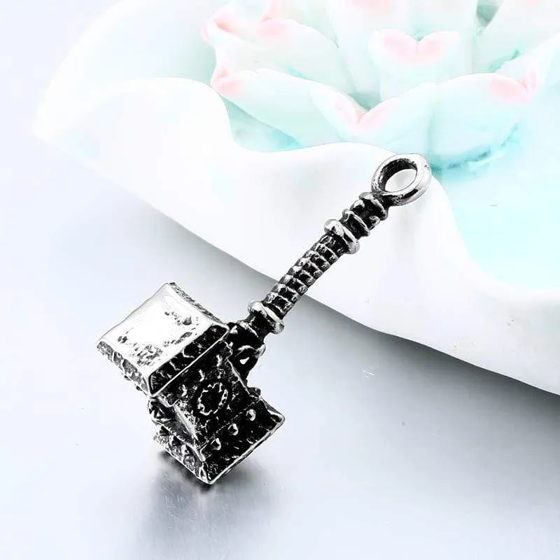 Herren Punk Thors Hammer Halskette