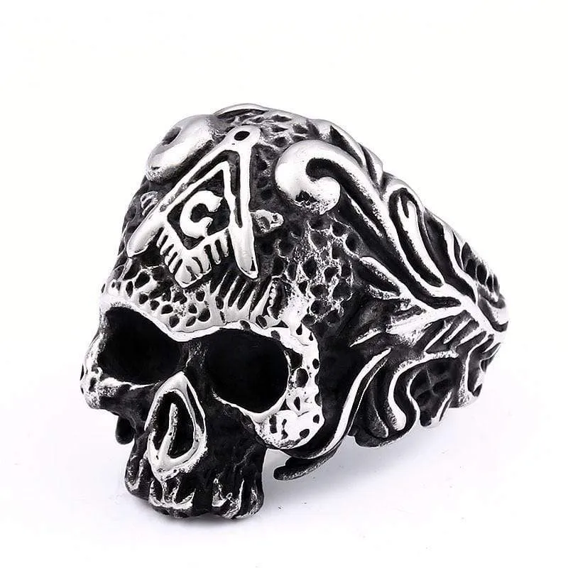 Gothic Punk Totenkopf Ring für Herren
