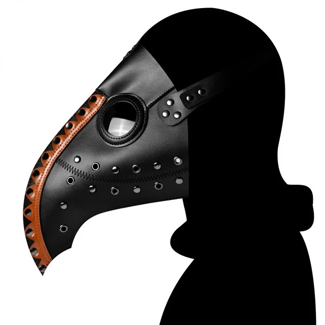 Steampunk doppelte Farbe genagelte Maskerade-Maske