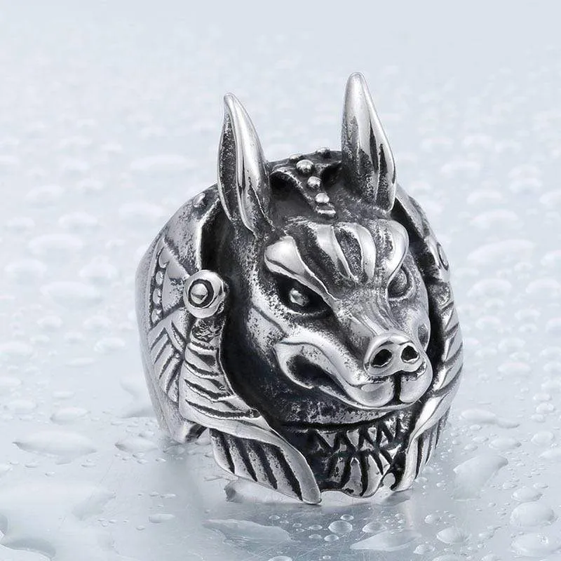 Herren Punk Anubite Ringe