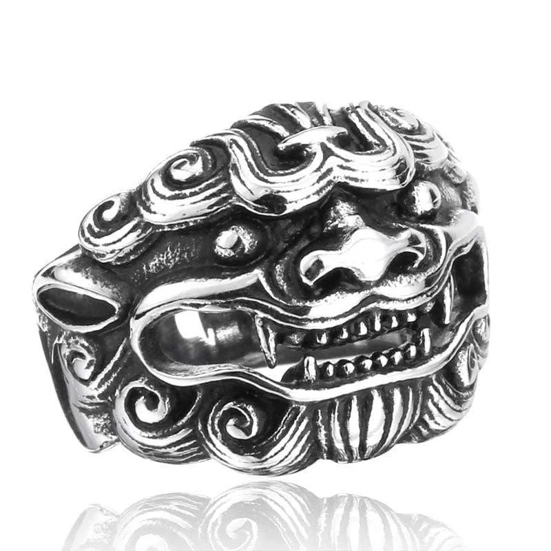 Herren Punk Lucky Kylin Ringe