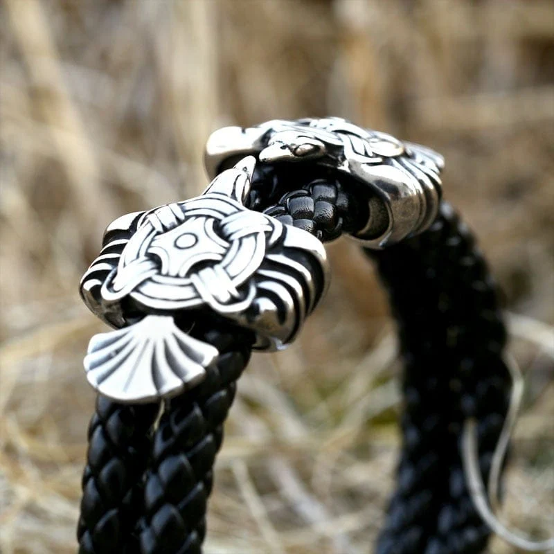 Herren Punk Crow geschnitztes Armband