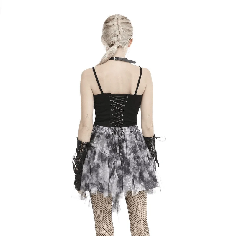 Frauen Gothic Strappy Bustiers mit Gürtel