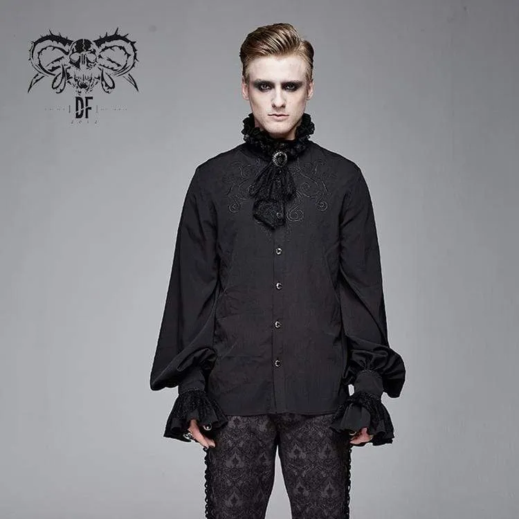 Herren Goth Puff Ärmelshirt mit Fliege