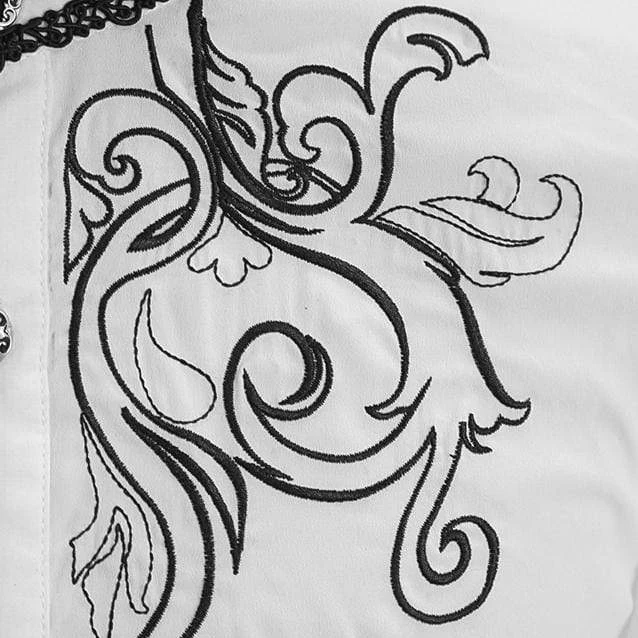 Herren Goth Puff Ärmelshirt mit Fliege