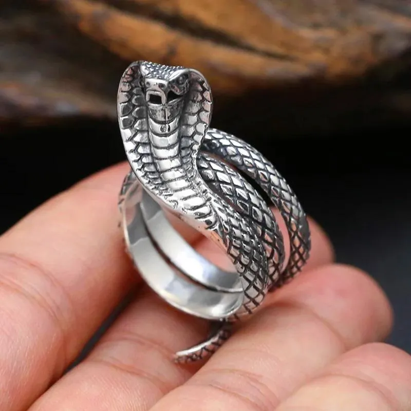 Punk-Kobra-Ring für Herren