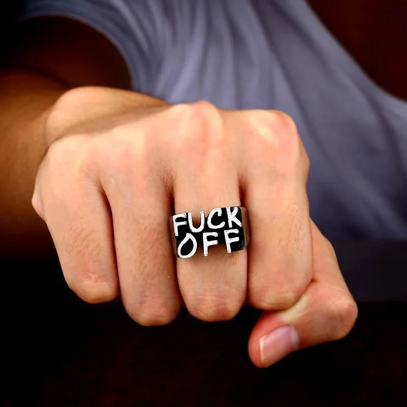 Punk-Buchstabenring für Herren