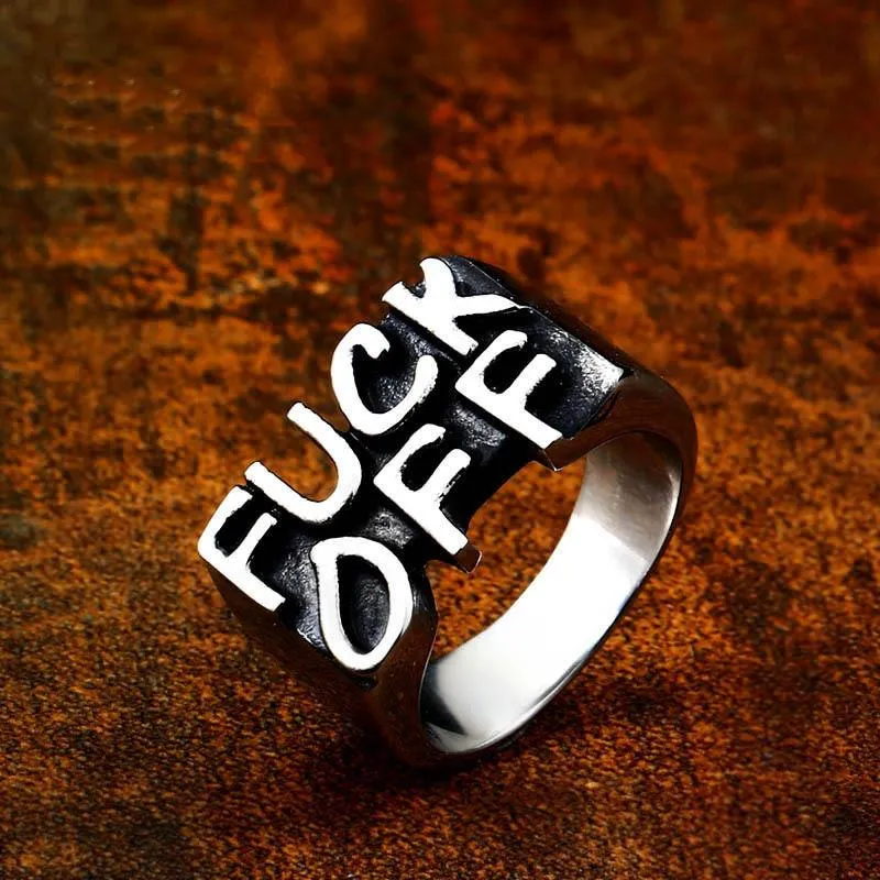 Punk-Buchstabenring für Herren