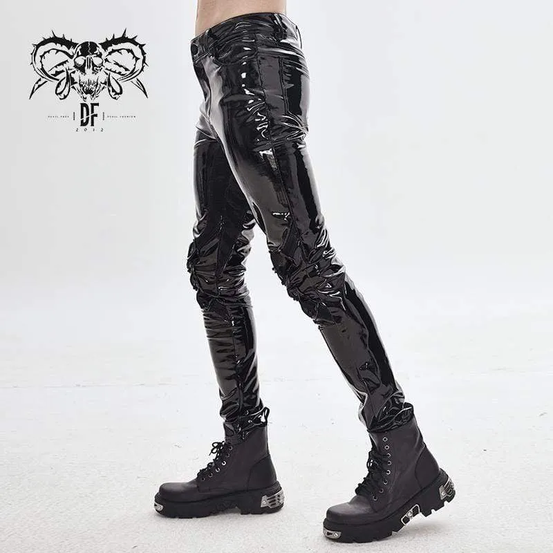 Sexy PU Skinny Pants für Herren