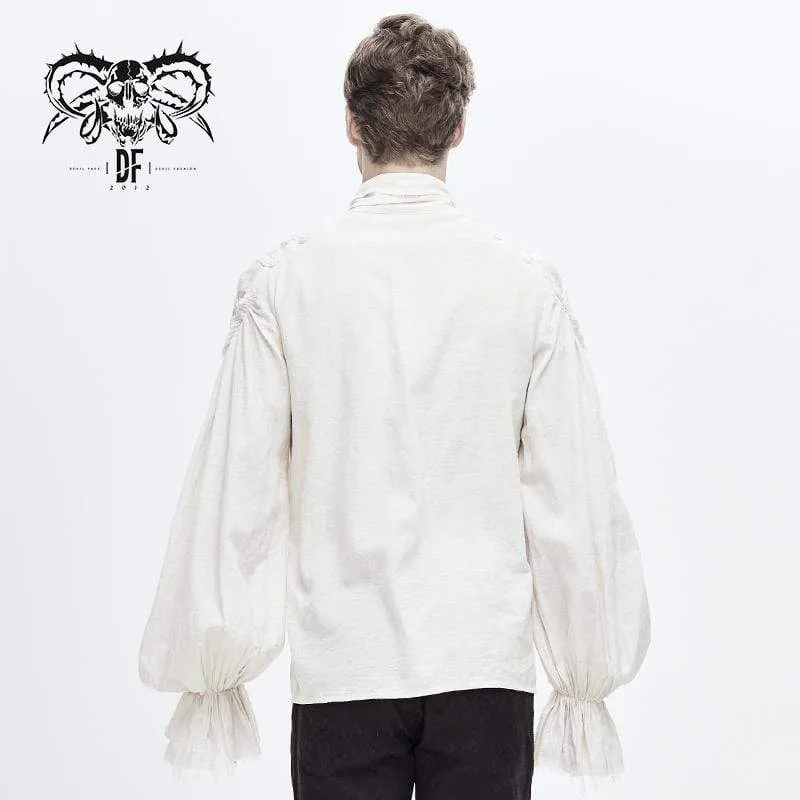 Herren Vintage wunderschöne Rokoko Puff Ärmel Rüschen Shirts