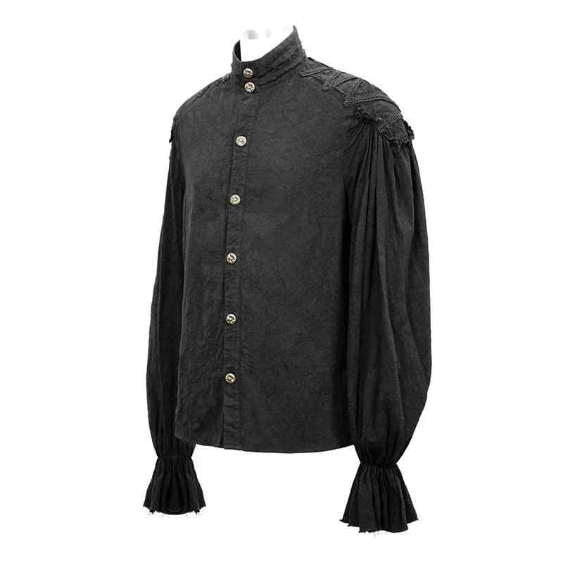 Herren Vintage wunderschöne Rokoko Puff Ärmel Rüschen Shirts