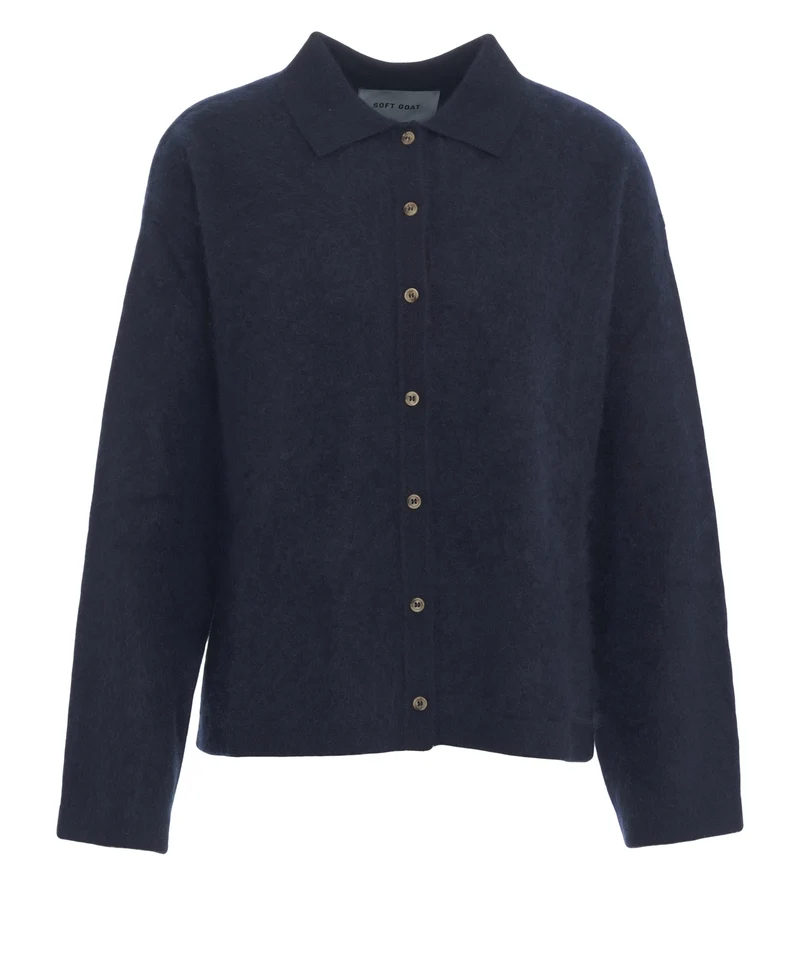 Cardigan in cashmere 'Brushed'