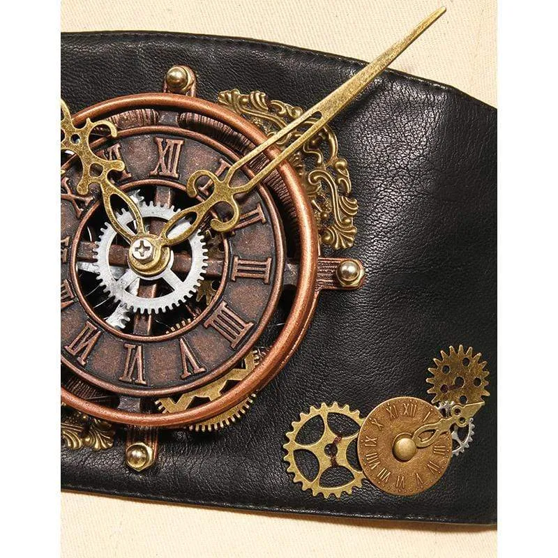Steampunk-Uhrenteil Breiter Taillengürtel