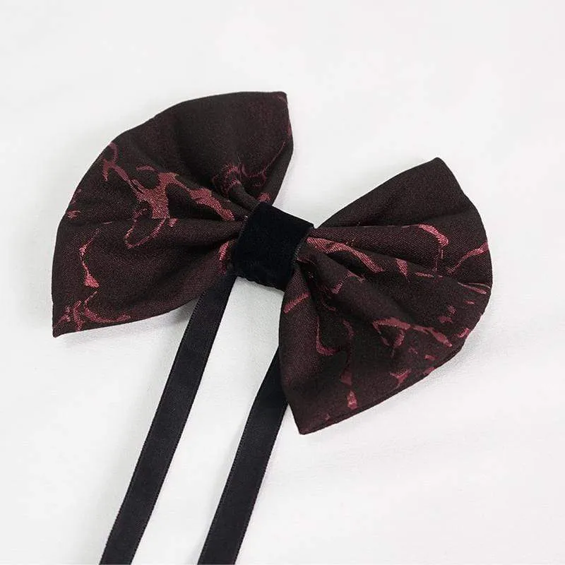 Herren Gothic Bowknot Krawatte Rot