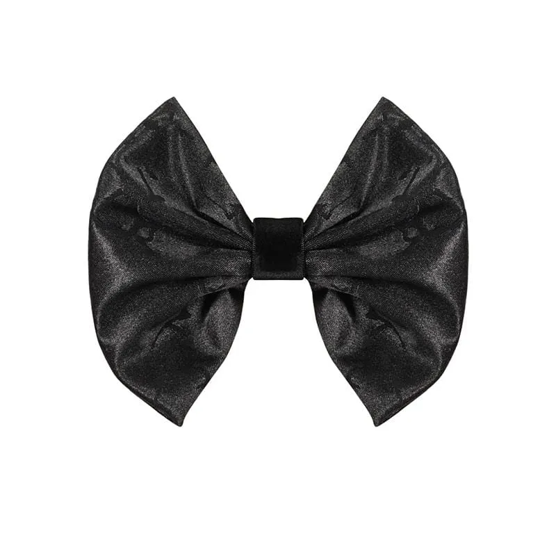 Herren Gothic Bowknot Krawatte Schwarz