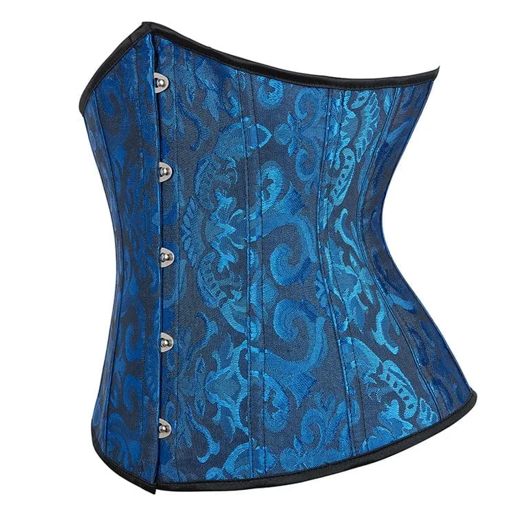 Gothic Unterbrustkorsett mit Blumendruck für Damen