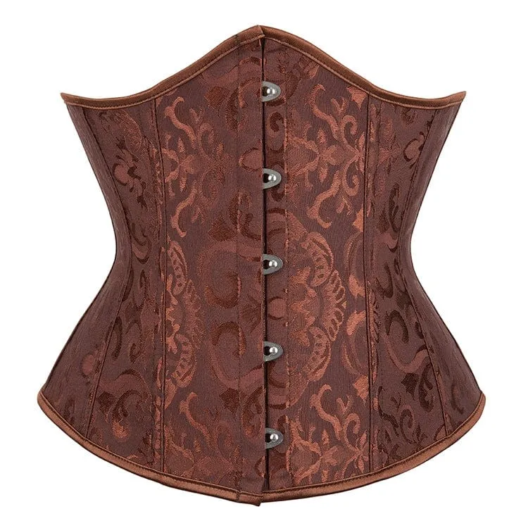 Gothic Unterbrustkorsett mit Blumendruck für Damen