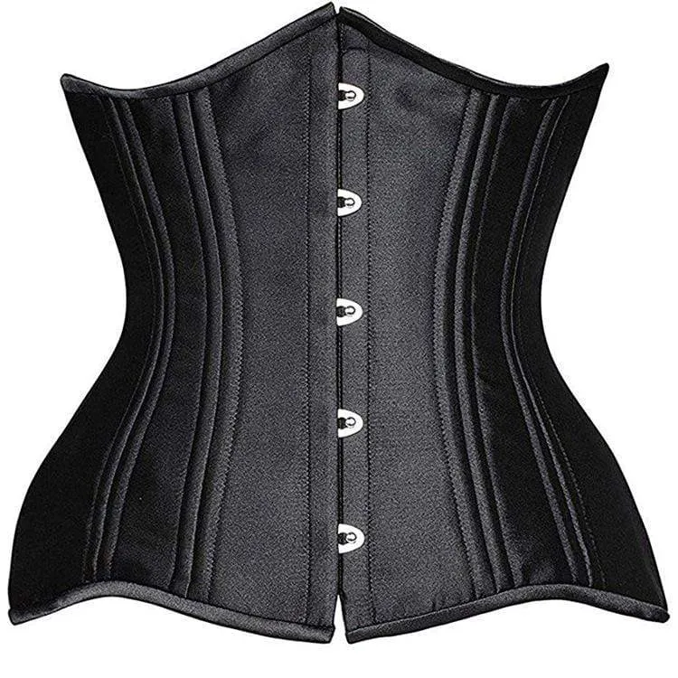 Damen Gothic Pure Color 24 Stahl Unterbrust Korsetts ohne Knochen