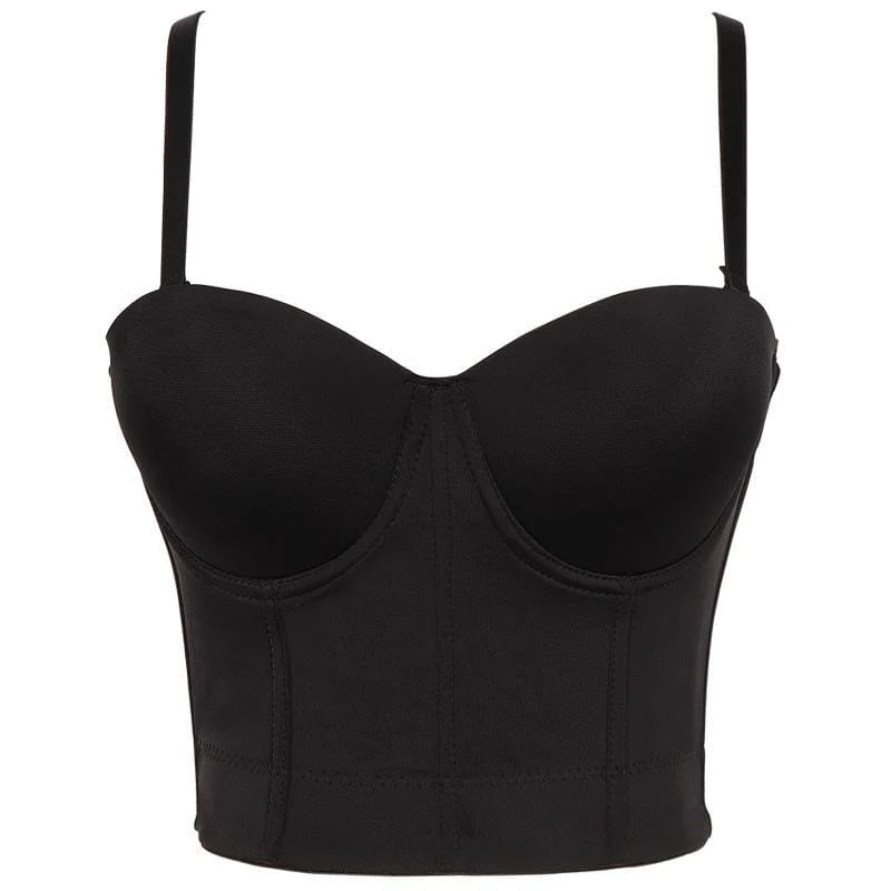 Frauen Grunge Pure Color Bustiers