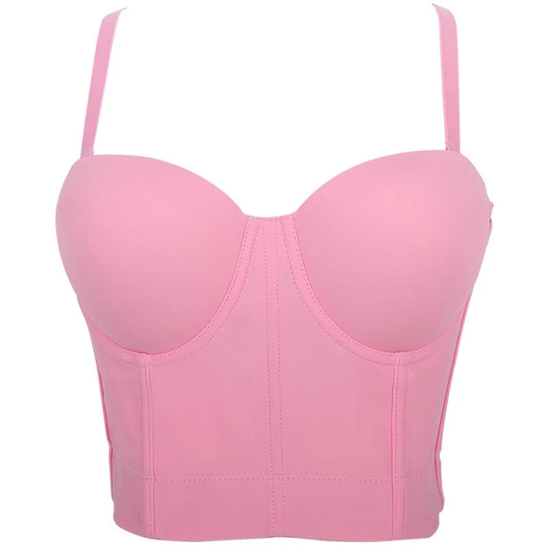 Frauen Grunge Pure Color Bustiers