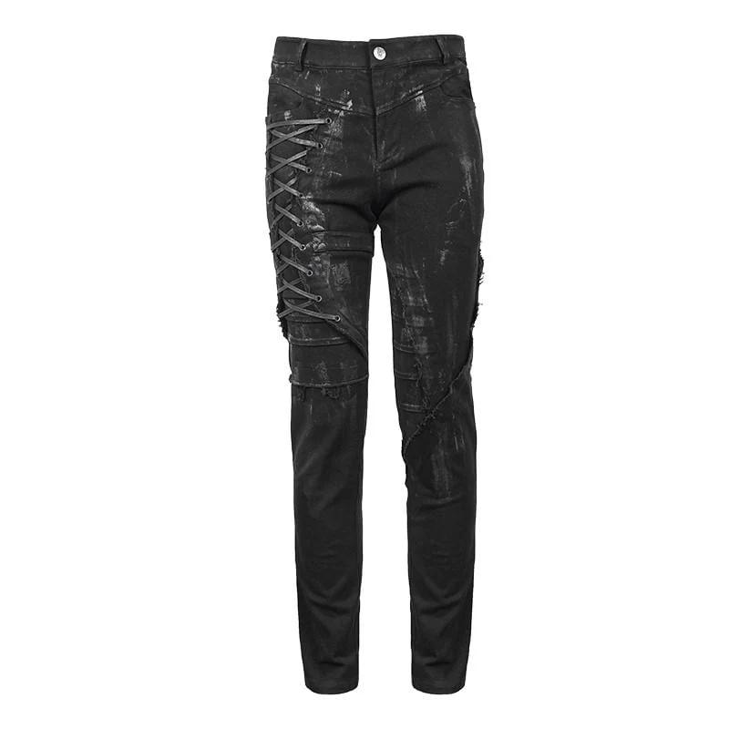 Herren Punk Ropes Tattered Hosen