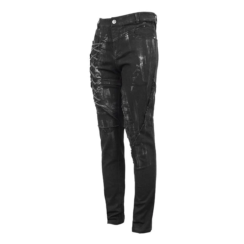 Herren Punk Ropes Tattered Hosen