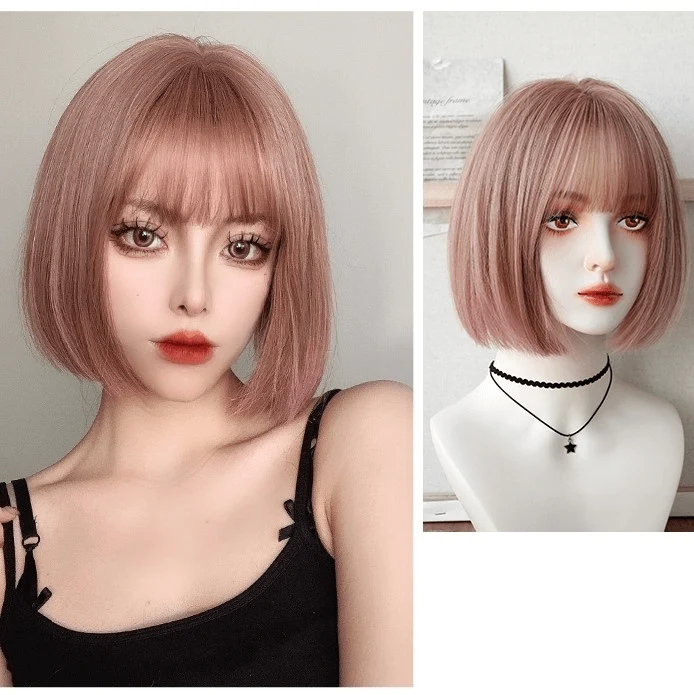 Damen Bob Haircut Synthetische Haarverlängerung
