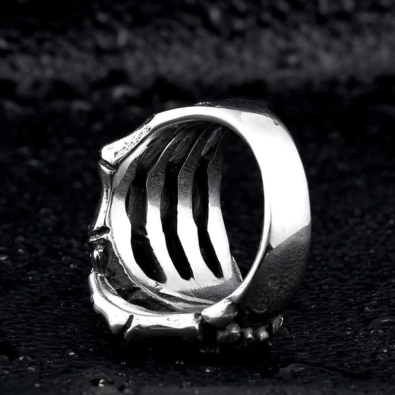 Herren Punk Bones Of Hand Schädel Ringe