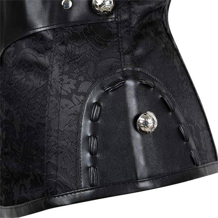 Frauen Steampunk Kunstleder Overbust Korsetts