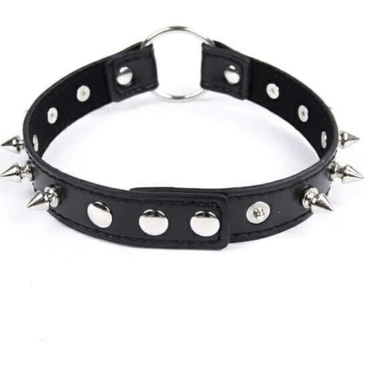 Damen Punk O-Ring Choker mit Niet