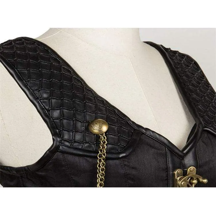 Frauen Steampunk Nieten Überbrust Korsetts
